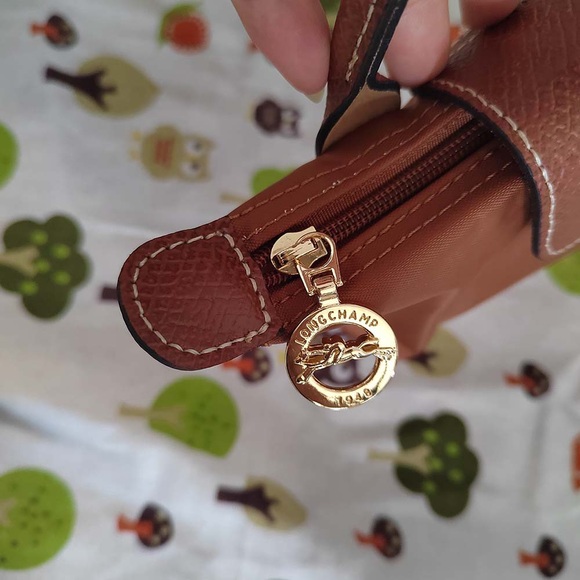 Longchamp Le Pliage Brown Canvas Cosmetics Case - Picture 5 of 8